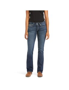 Ariat R.E.A.L. Mid Rise Stretch Ivy Stackable Straight Leg Jean Dresden | OQCDRS-569