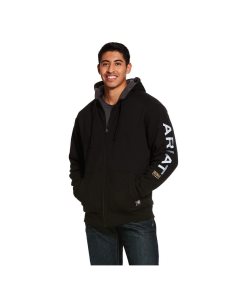 Ariat Rebar All-Weather Full Zip Hoodie Black | HTSDEY-375