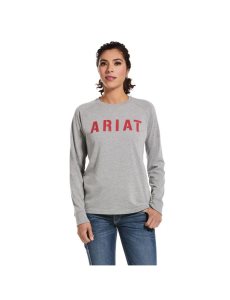 Ariat Rebar CottonStrong Block T-Shirt Heather Grey | MTBYSJ-746