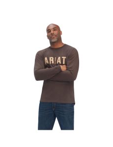 Ariat Rebar CottonStrong Block T-Shirt Wren | FMPUEX-670