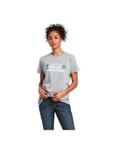 Ariat Rebar Cotton Strong Farm Graphic T-Shirt Heather Grey | LZXNBR-046