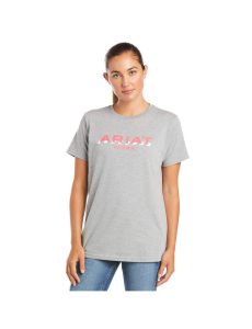 Ariat Rebar Cotton Strong Logo T-Shirt Heather Grey | EDSNVL-037