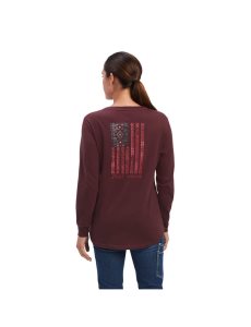 Ariat Rebar Cotton Strong SouthWest Graphic T-Shirt Decadent Chocolate | LVQFDY-759