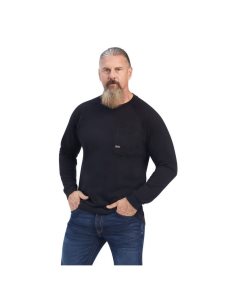 Ariat Rebar Cotton Strong T-Shirt Black | BZSWOV-903