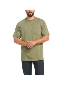 Ariat Rebar Cotton Strong T-Shirt Sage_heather | NAGZRK-178