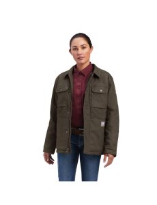 Ariat Rebar DuraCanvas Sherpa-Lined Coat Mole | WDAUOX-091