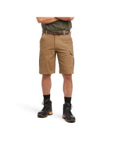 Ariat Rebar DuraStretch Made Tough Cargo Short Field Khaki | FKSDUX-890