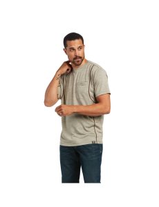 Ariat Rebar Evolution Athletic Fit T-Shirt Brindle | SHUZKN-462