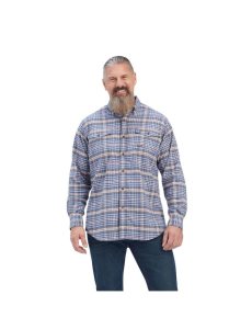 Ariat Rebar Flannel DuraStretch Work Shirt Alloy Grey | VHLQJC-742