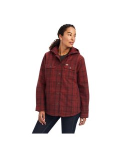 Ariat Rebar Flannel Shirt Jacket Rosewood | JWGOUP-853