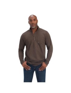 Ariat Rebar Foundation 1/4 Zip Shirt Wren Heather | ZYSJQB-216