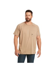 Ariat Rebar Heat Fighter T-Shirt Khaki | YOFRXK-517