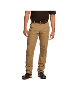 Ariat Rebar M4 Low Rise DuraStretch Made Tough Double Front Stackable Straight Leg Pant Field Khaki | PEXOYU-325