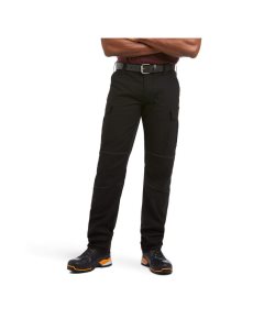 Ariat Rebar M5 Straight DuraStretch Ripstop Cargo Straight Pant Black | OTSMHF-726