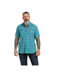 Ariat Rebar Made Tough DuraStretch Work Shirt Peacock Plaid | DYSBUV-740