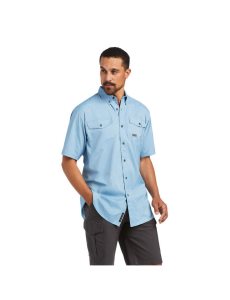 Ariat Rebar Made Tough VentTEK DuraStretch Work Shirt Deep Water Heather | RNBMKP-068