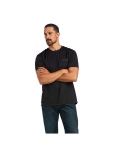 Ariat Rebar Polartec Elite All Season T-Shirt Black | AVMJZG-651