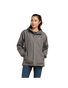 Ariat Rebar Stormshell Logo Waterproof Jacket Rebar Grey/Black | CGVYAE-692