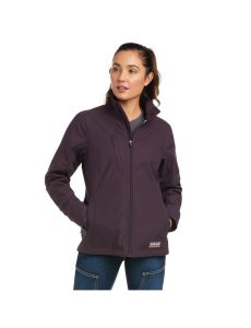 Ariat Rebar Stretch Canvas Softshell Jacket Plum Perfect | XBJSZV-067