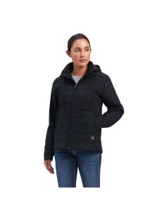 Ariat Rebar Valkyrie Stretch Canvas Insulated Jacket Black | IDTJBQ-856