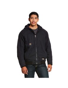 Ariat Rebar Washed DuraCanvas Insulated Jacket Black | UCQPXR-912