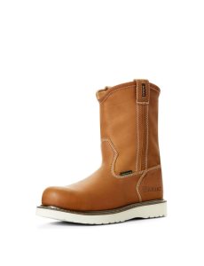 Ariat Rebar Wedge Pull-On Composite Toe Work Boot Golden Grizzly | KERHDI-037