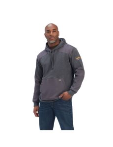 Ariat Rebar Workman DuraCanvas Hoodie Charcoal Heather | JKNVFU-613