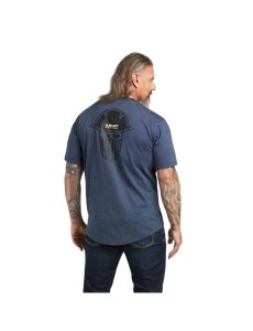 Ariat Rebar Workman Full Cover T-Shirt Slate Heather | KBFDXQ-580