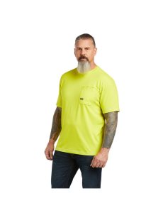 Ariat Rebar Workman Logo T-Shirt Sulphur Spring | GVSMDZ-394