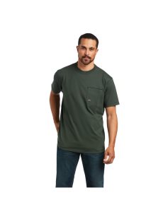 Ariat Rebar Workman T-Shirt Deep Forest | RNSFLD-318