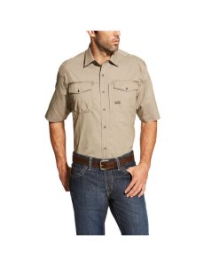 Ariat Rebar Workman Work Shirt Brindle | PWXZAG-349