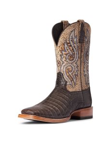 Ariat Relentless Denton Western Boot Chocolate Caiman Belly | STNFVP-634