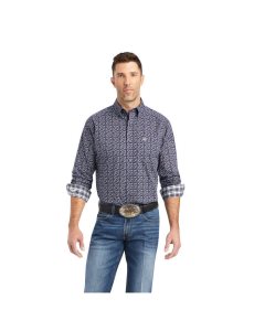 Ariat Relentless Trailblazer Stretch Classic Fit Shirt Midnight Sail | LTYQJU-689