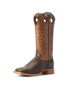 Ariat Relentless Winner's Circle Western Boot Chocolate Caiman Belly | KOGFTS-925