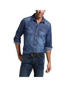 Ariat Retro Fit Denim Shirt Stone | IKPHBC-304