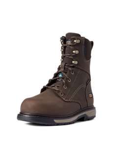 Ariat Riveter 8' CSA Glacier Grip Waterproof 400g Composite Toe Work Boot Dark Brown | YSZWLQ-679