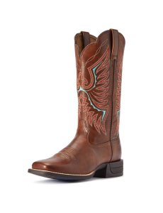 Ariat Rockdale Western Boot Naturally Distressed Brown | SHBDJV-249