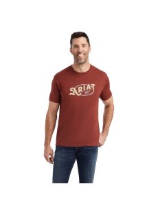 Ariat Rope Oval T-Shirt Rust Heather | RLWXMC-458