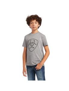 Ariat Rope Shield T-Shirt Athletic Heather | IGUMYC-253