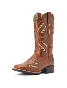 Ariat Round Up Bliss Western Boot Midday Tan | NXOURQ-976