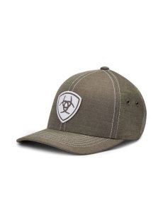 Ariat Shield Logo Patch Cap Grey | VFMOCG-947