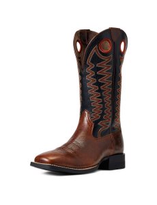 Ariat Sidepass Western Boot Barrel Brown | JAZIBT-195