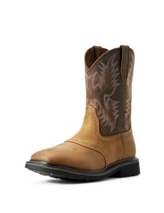 Ariat Sierra Wide Square Toe Work Boot Aged Bark | AJVORU-163