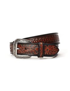 Ariat Silas Belt Black/Tan | CNZEKY-372