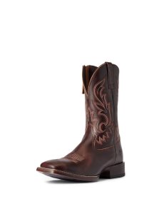 Ariat Slim Zip Ultra Western Boot Hand Stained Red - Brown | RATMNI-632