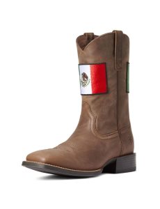 Ariat Sport Orgullo Mexicano II Western Boot Distressed Brown | JMLIVQ-609