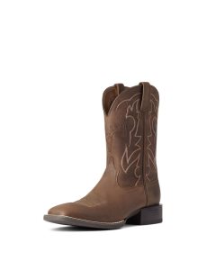 Ariat Sport Outdoor Western Boot Distressed Brown | KNCWGT-675