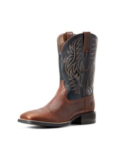 Ariat Sport Wide Square Toe Western Boot Cognac Candy | QTBYIJ-198