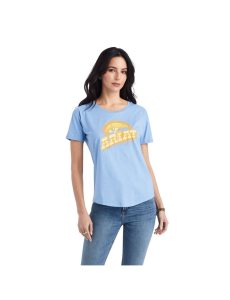 Ariat Sunset Arc Tee Ocean Blue Heather | SZTYHX-539