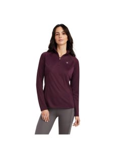 Ariat Sunstopper 2.0 1/4 Zip Baselayer Mulberry | FGDKYV-398